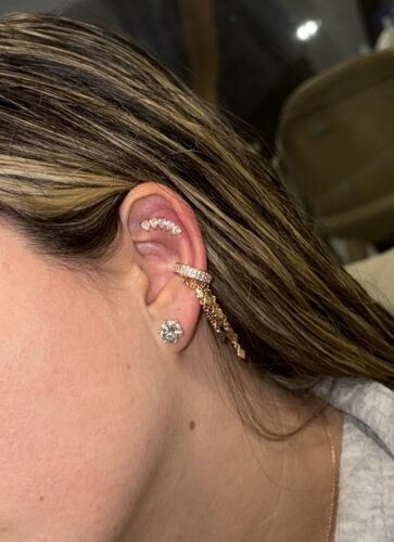 Earcuff falling gold coins photo review