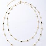 Long triangle black necklace