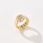 Diamond enamel ring