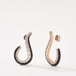 Black wave earring