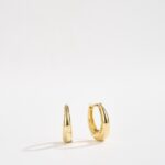 Oval hoop earring