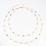 Long triangle colorful neckless