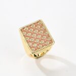Long rectangular pinky email ring