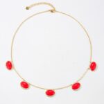 Poppy red diamond neckless