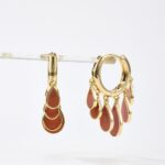 Brown classic earring