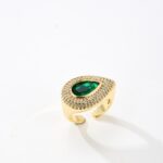 Green Drop pinky ring